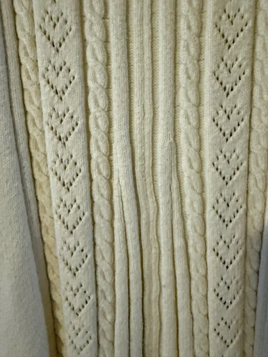 Free People Cream Ribbed Knit Long Sleeve Maxi Dress - Picture 7 of 7